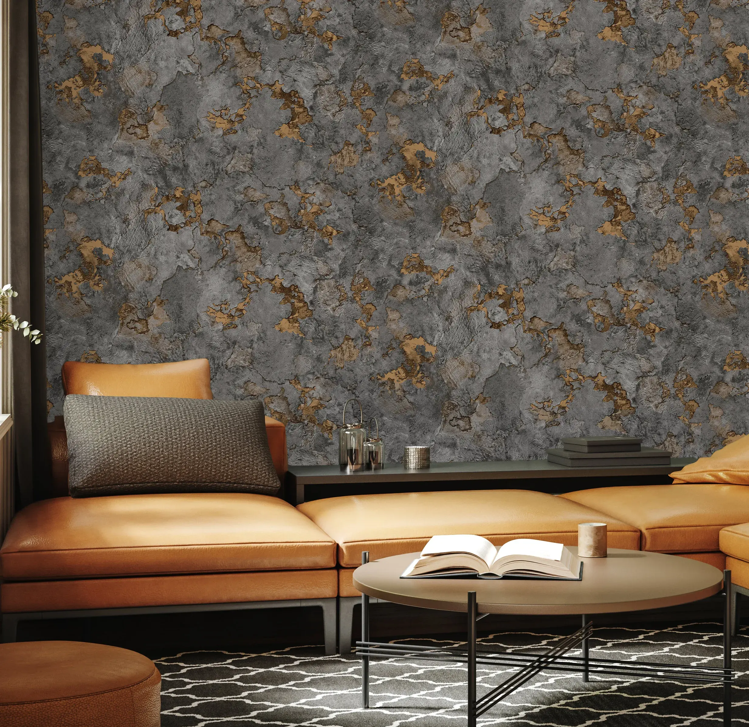 Gray Embossed Wallpaper – Understated Shimmer (24109-4)